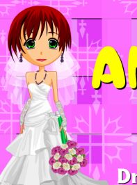Игра Свадьба у Аниме девочки оденьте её